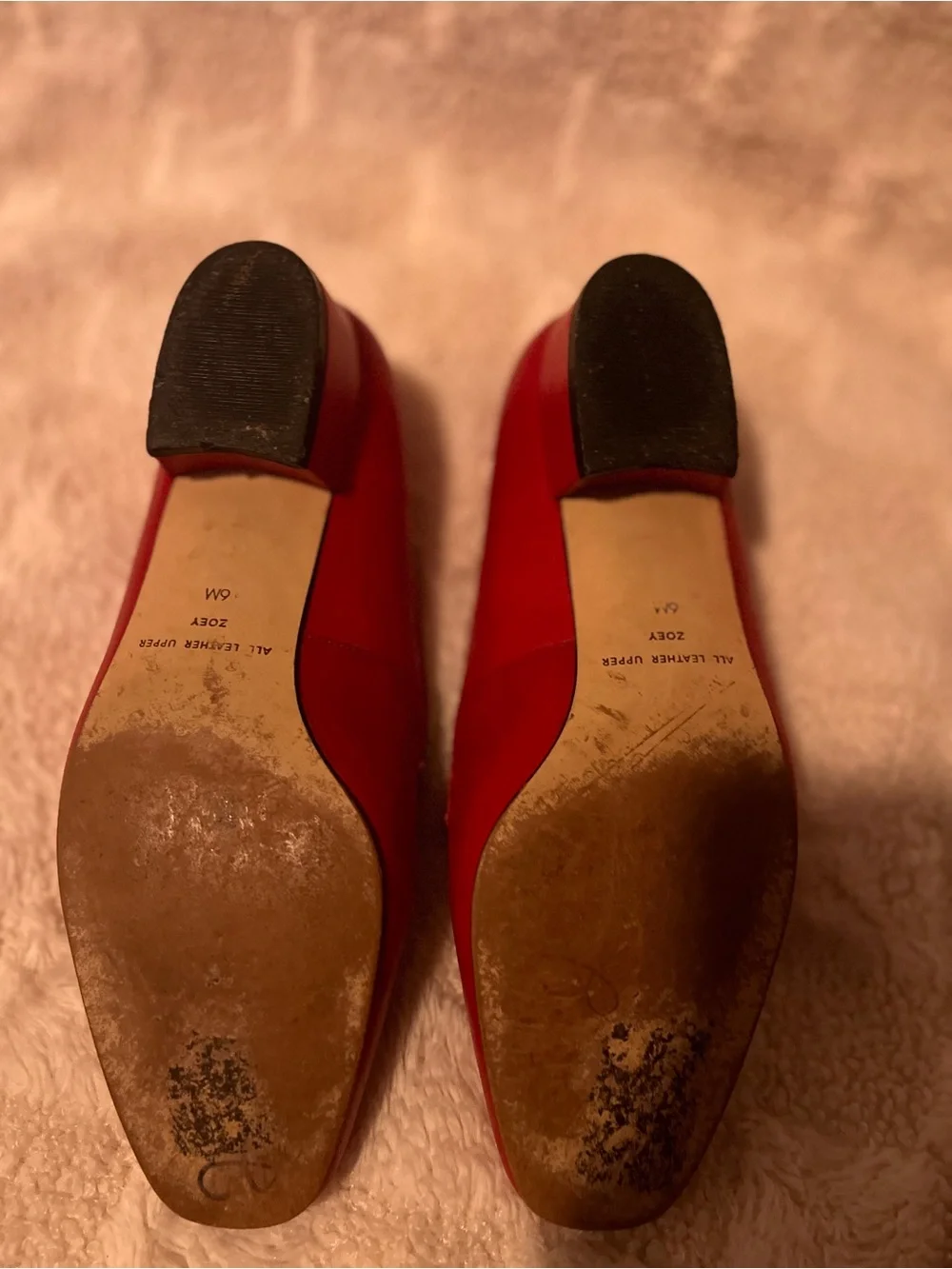 Etienne Aigner Red Leather Horsebit Loafers